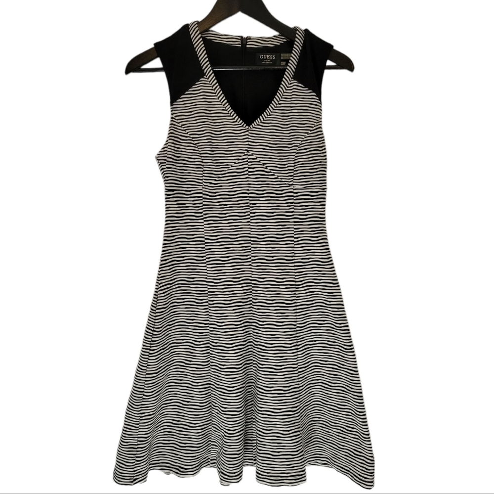 Guess women's black and white striped dress